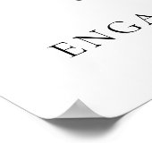 Sie sagte ja Engagement Party Willkommensunterschr Poster (Ecke)