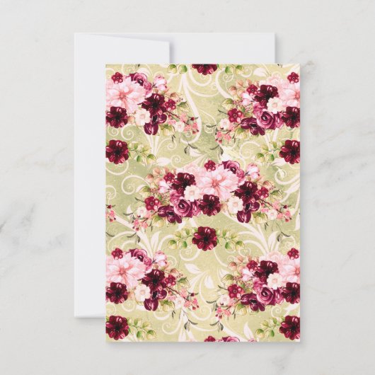 Sie sagte ja, florale Engagement Partei Einladung (Rückseite)