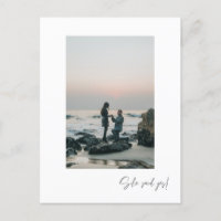 Sie sagte ja Foto Engagement Partei Postkarte