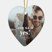 Sie sagte ja! Foto Moderne Verlobung zum Wohle Keramik Ornament (Links)