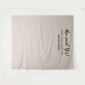 Sie sagte ja Foto Stand Verlobung Hintergrund Wandteppich (Vorderseite (Horizontal))