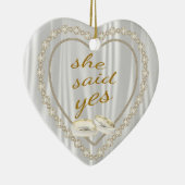 Sie sagte ja, Foto Verlobung Keramikornament (Rechts)