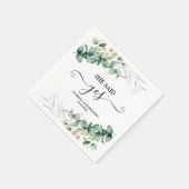 Sie sagte ja, Goldene Verlobung Serviette (Ecke)