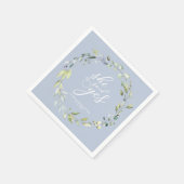 Sie sagte ja Greenery Eucalyptus Brautparty Nicker Serviette (Ecke)
