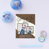 Sie sagte ja! Handgeschriebene Foto-Engagement-Par Flyer (Einzeln)