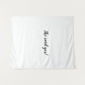 Sie sagte ja Hintergrund Brautparty Banner Wandteppich (Vorderseite (Horizontal))