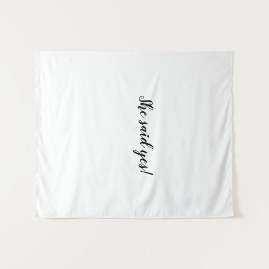 Sie sagte ja Hintergrund Brautparty Banner Wandteppich (Vorderseite (Horizontal))