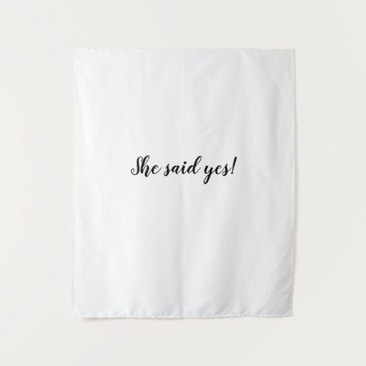 Sie sagte ja Hintergrund Brautparty Banner Wandteppich (Vorderseite)