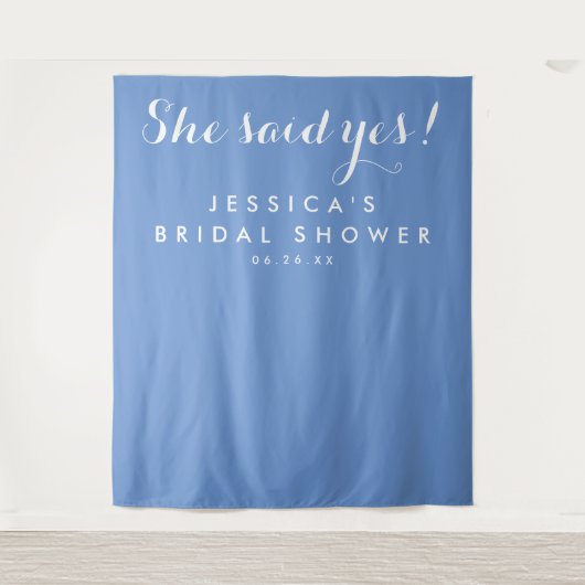 Sie sagte ja Hintergrund - Brautparty - Tapisserie Wandteppich (Vorderseite)