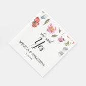 Sie sagte ja, Hübsche Blumenbindungspartei des Frü Serviette (Ecke)