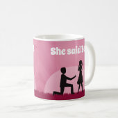 Sie sagte ja! kaffeetasse (VorderseiteRechts)