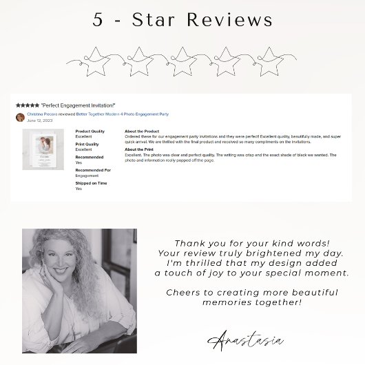 Sie sagte ja Kalligrafie Kraft Foto Engage Party Einladung