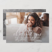 Sie sagte Ja-Kalligrafie-QR-Gruppe Einladung (Vorne/Hinten)