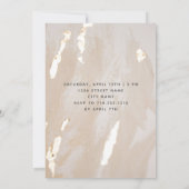 Sie sagte ja Kalligraphie Blush Gold Verlobung Einladung (Rückseite)