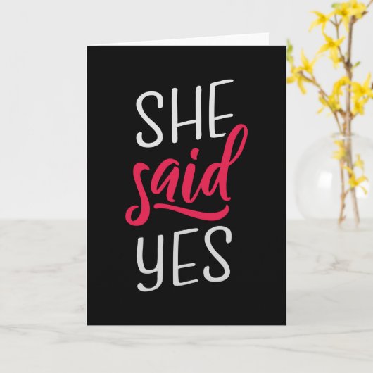 Sie sagte ja karte (Gelbe Blume)