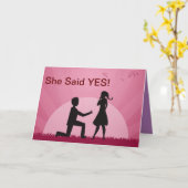 Sie sagte ja! karte (Gelbe Blume)