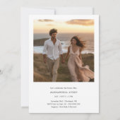 Sie sagte ja Küstenklippe Foto Brautparty Einladung (Rückseite)