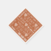Sie sagte ja Medium Terra Cotta Engagement Party Serviette (Ecke)