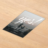 Sie sagte ja, moderne Engagement Partei Acryleinladungen (Ablage )