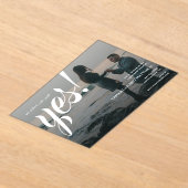 Sie sagte Ja Moderne Rustikale Engagement Partei Acryleinladungen (Ablage )