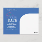 Sie sagte: Ja Moderne Verlobte Hochzeit retten das Postkarte (Rückseite)