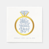 Sie sagte Ja, Niedliche Engagement Partei Serviette (Vorderseite)