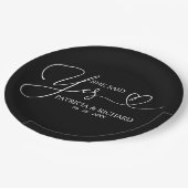 Sie sagte ja, Niedliches Engagement Partei Papier Pappteller (Schrägansicht)