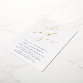 Sie sagte ja | Partei für kalligraphisches Engagem Folieneinladung (Gedreht)