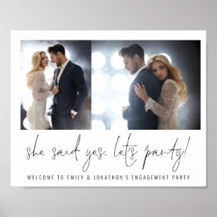 Sie sagte ja, Party Fotos willkommen Verlobung Poster