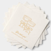 Sie sagte ja Personalisiert Bow Cocktail Napkins Servietten Mit Folie (Insitu (Gestapelt))