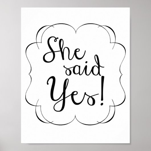 Sie sagte JA! Poster (Vorne)