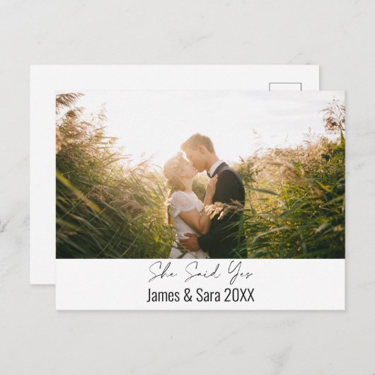 Sie sagte ja postkarte (Vorne/Hinten)