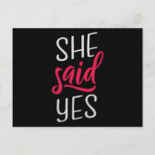 Sie sagte ja postkarte (Vorderseite)