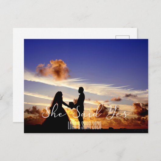 Sie sagte ja postkarte (Vorne/Hinten)