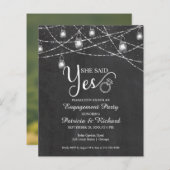 Sie sagte Ja Rustikale Engagement Partei Einladung (Vorne/Hinten)