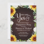 Sie sagte Ja Rustikale Engagement Partei Einladung (Vorderseite)