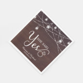 Sie sagte Ja Rustikale Engagement Partei Serviette (Ecke)