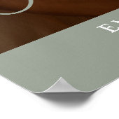 Sie sagte ja Sage Verlobung Foto Begrüßungszeichen Poster (Ecke)