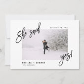 Sie sagte ja! save the date (Vorderseite)