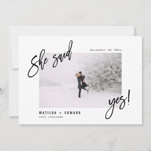 Sie sagte ja! save the date (Vorderseite)