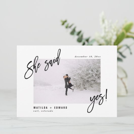 Sie sagte ja! save the date (Stehend Vorderseite)