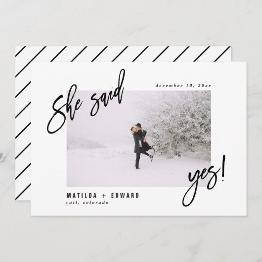 Sie sagte ja! save the date (Vorne/Hinten)