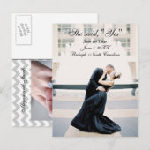 Sie sagte: "Ja" Save the Date - Postkarte (Vorne/Hinten)