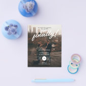 Sie sagte ja Schließlich Foto Engagement Partei ei Flyer (Einzeln)