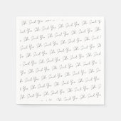 Sie sagte ja, schwarze Typografie Serviette (Vorderseite)