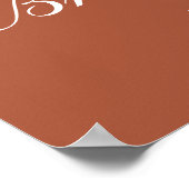 Sie sagte ja Terracotta Brautparty Willkommenszeic Poster (Ecke)