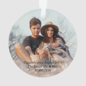 Sie sagte ja! Verlobung 2 Foto Weihnachten Ornament (Rückseite)