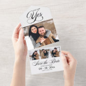 Sie sagte ja Verlobung Ankündigung Save the Date (Abreißen)