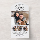 Sie sagte ja Verlobung Ankündigung Save the Date (Innen Boden)