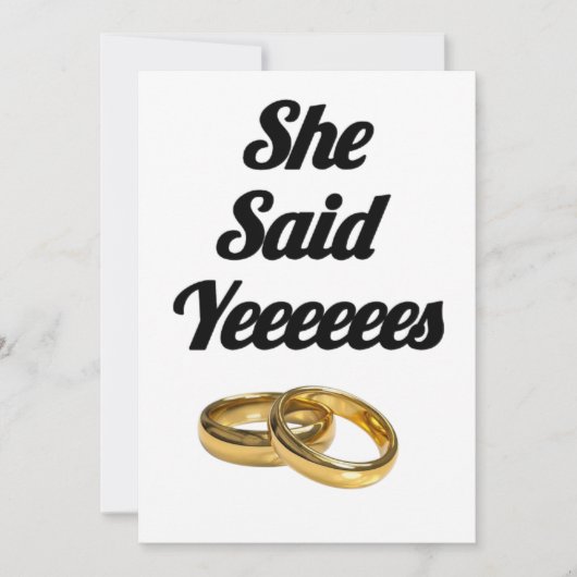 Sie sagte ja Verlobung Einladung - Herzthema (Vorderseite)